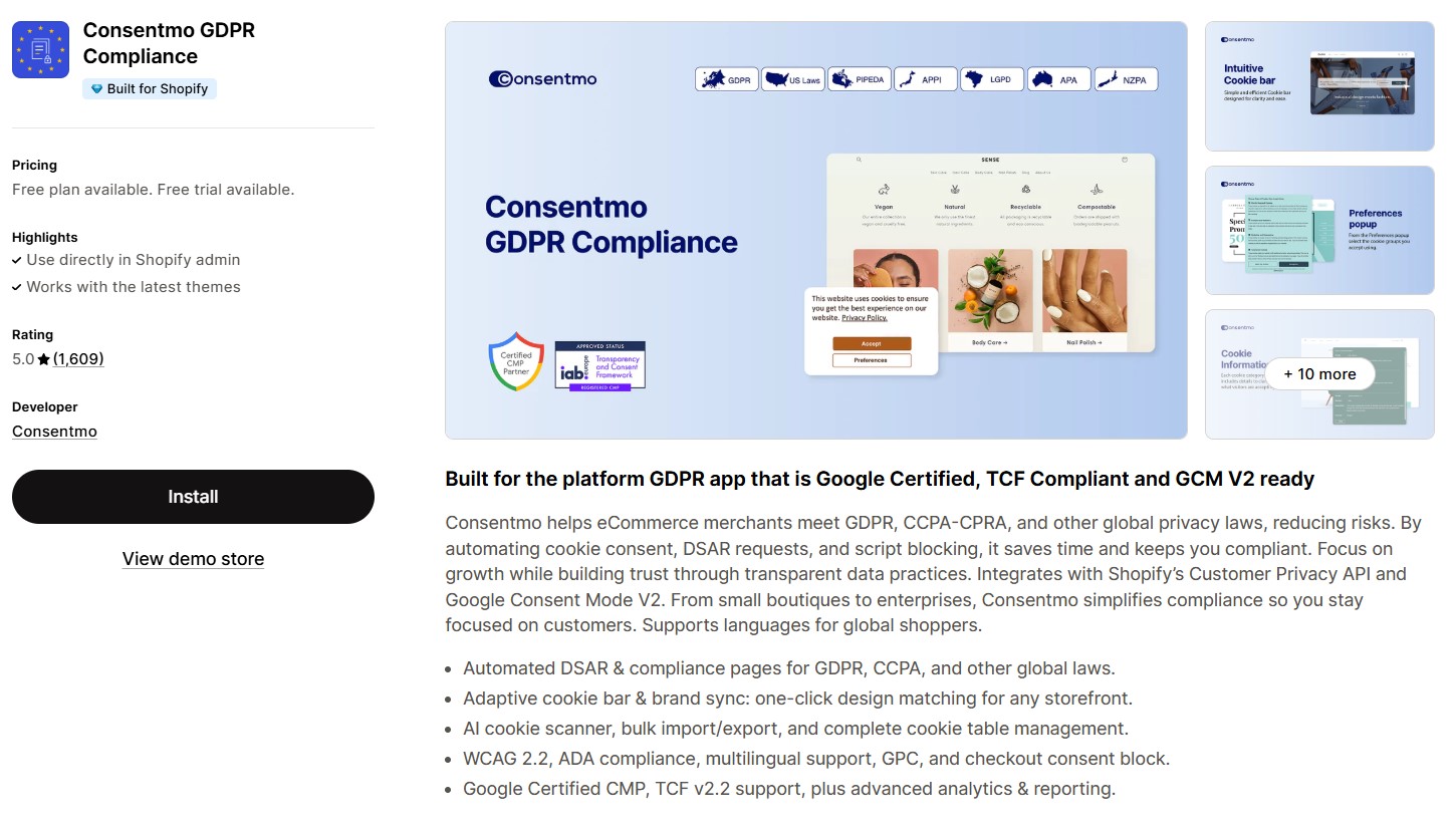 Consentmo GDPR Compliance – Simplify Your Store's GDPR Compliance